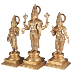 Pure Brass Large Tirupati Balaji Set with Bhudevi & Sridevi | 25" Temple Trio | 40kg Handcrafted Masterpiece | Sacred Venkateshwara Murti | Jaipurio